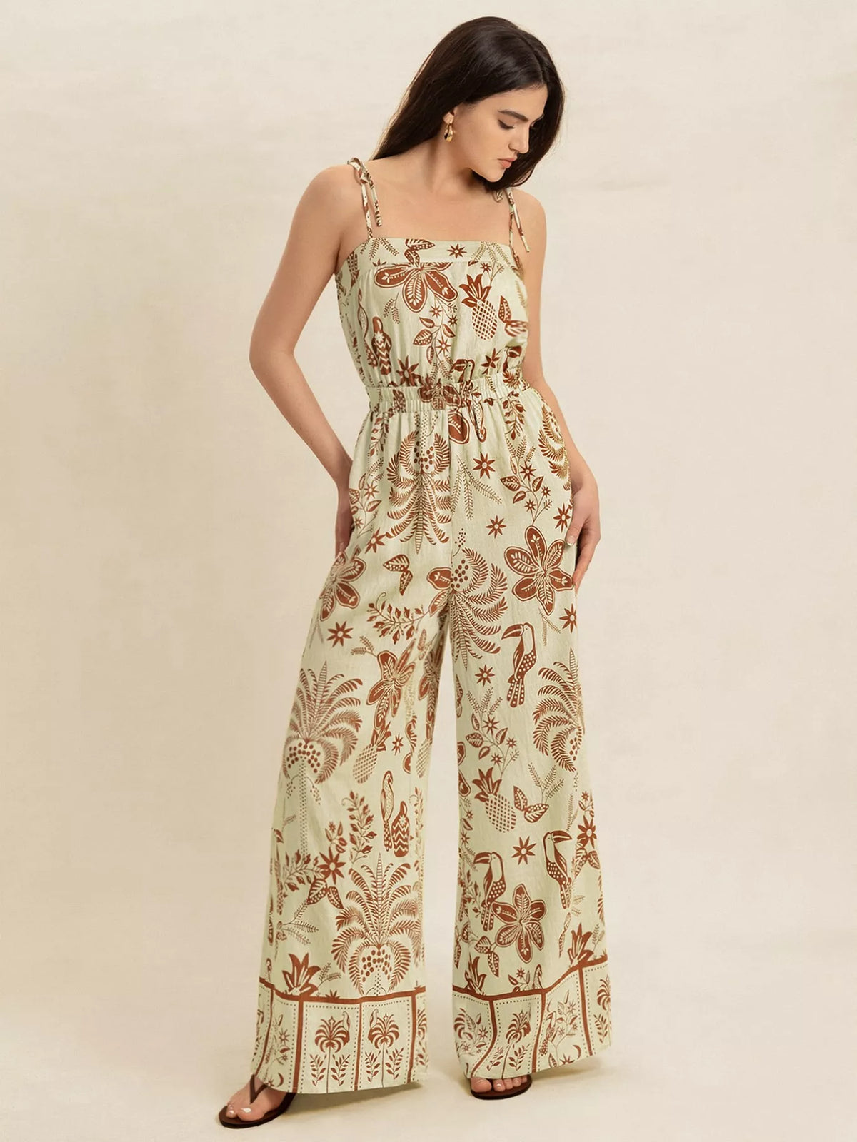 Tie Strap Wide Leg Jumpsuit — view 6
