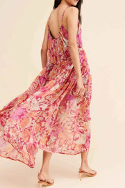Frill Printed V-Neck Midi Dress — view 2