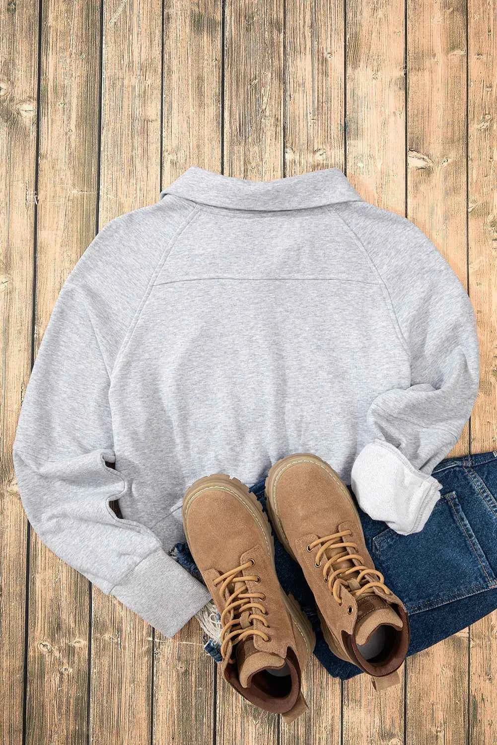 Half Zip Long Sleeve Sweatshirt — view 4