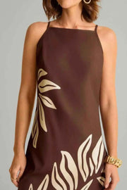 Tropical Print Sleeveless Mini Dress for Effortless Summer Style — view 2