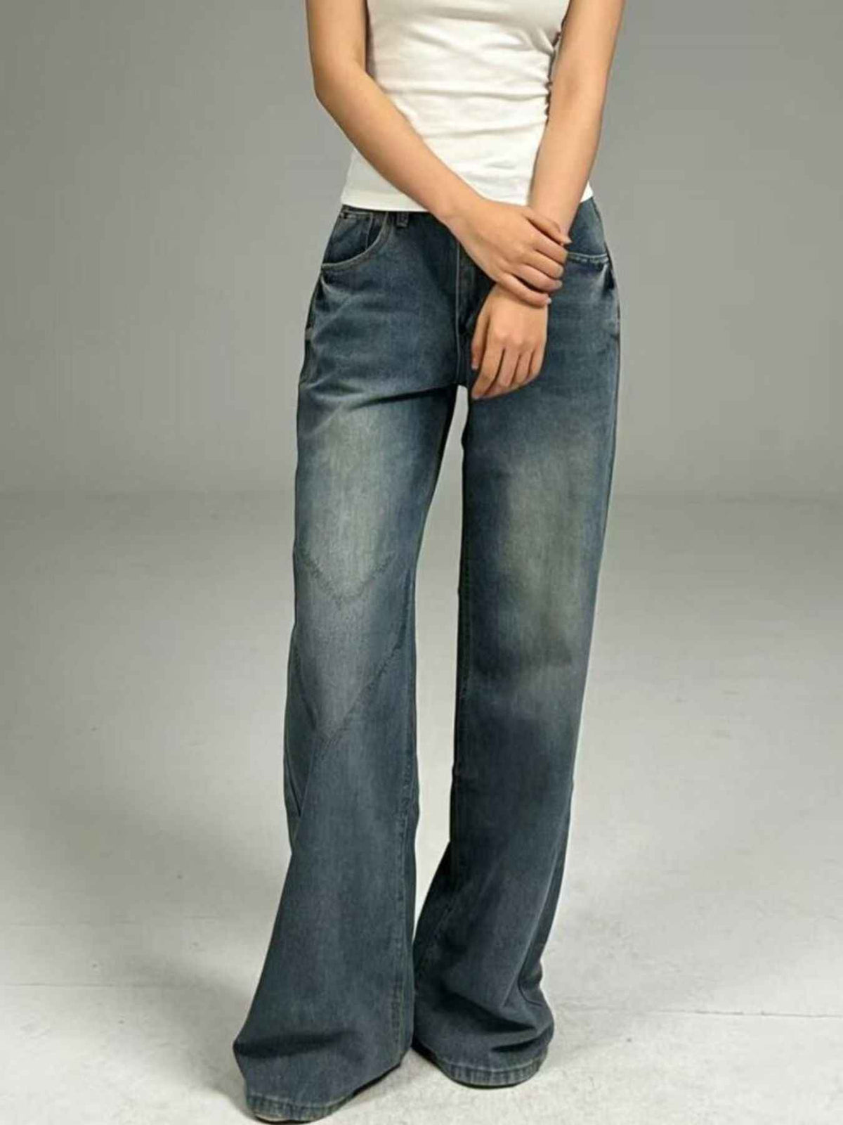 Vintage Wash Wide Leg Jeans: Timeless Style Meets Comfort