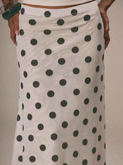 Chic & Versatile Polka Dot Midi Skirt for Effortless Style — view 3