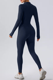 Half Zip Mock Neck Active Jumpsuit — view 6