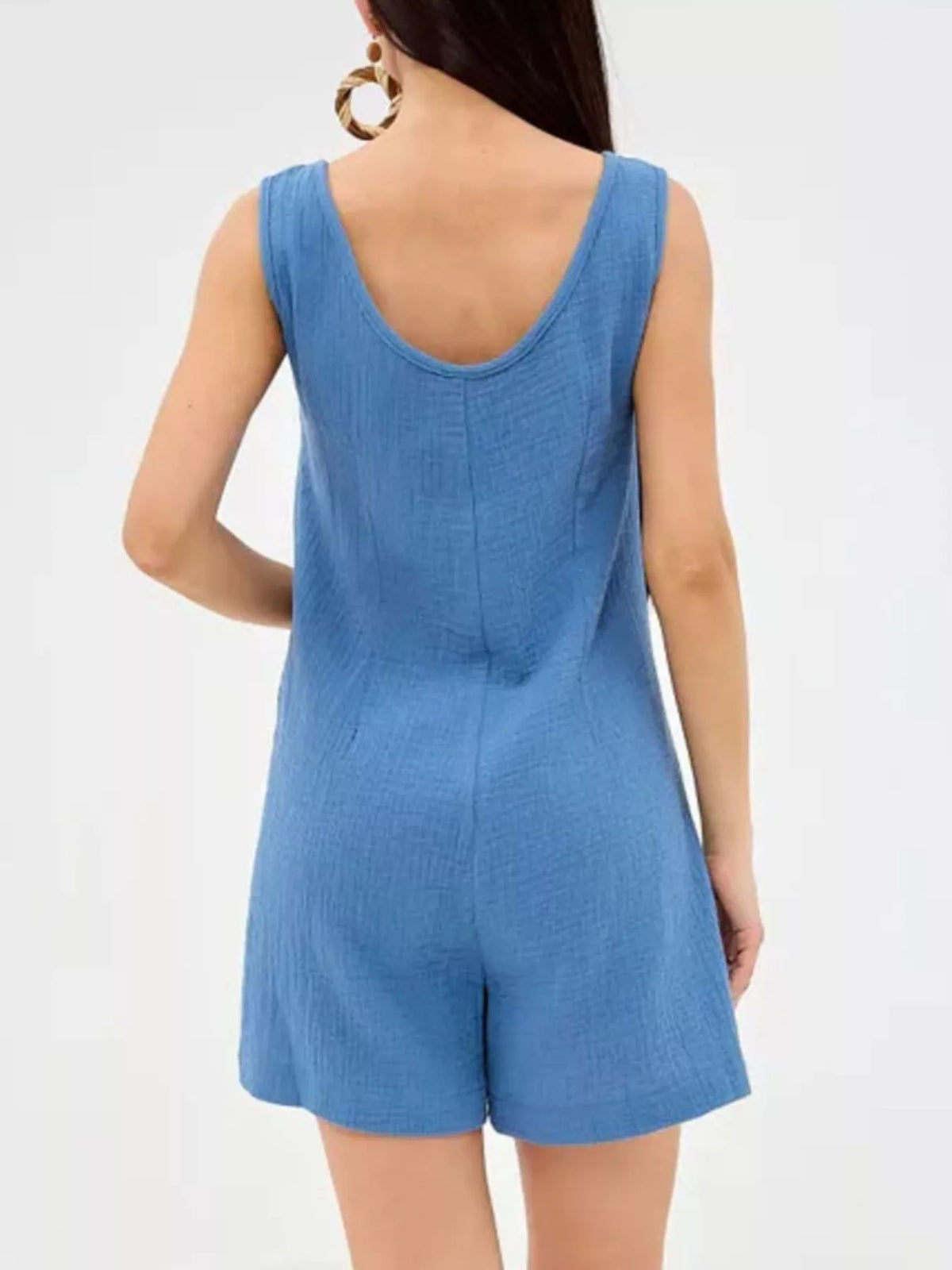 Casual Button-Down Sleeveless Romper — view 12