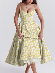 Sweetheart Neck A-Line Midi Dress — view 21