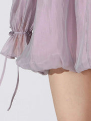 Ruffled Off-Shoulder Flounce Sleeve Dress — view 5