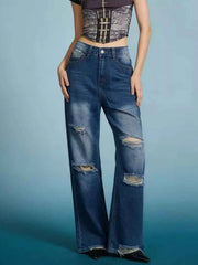 Distressed Wide Leg Jeans for Effortless Style and Comfort — view 2