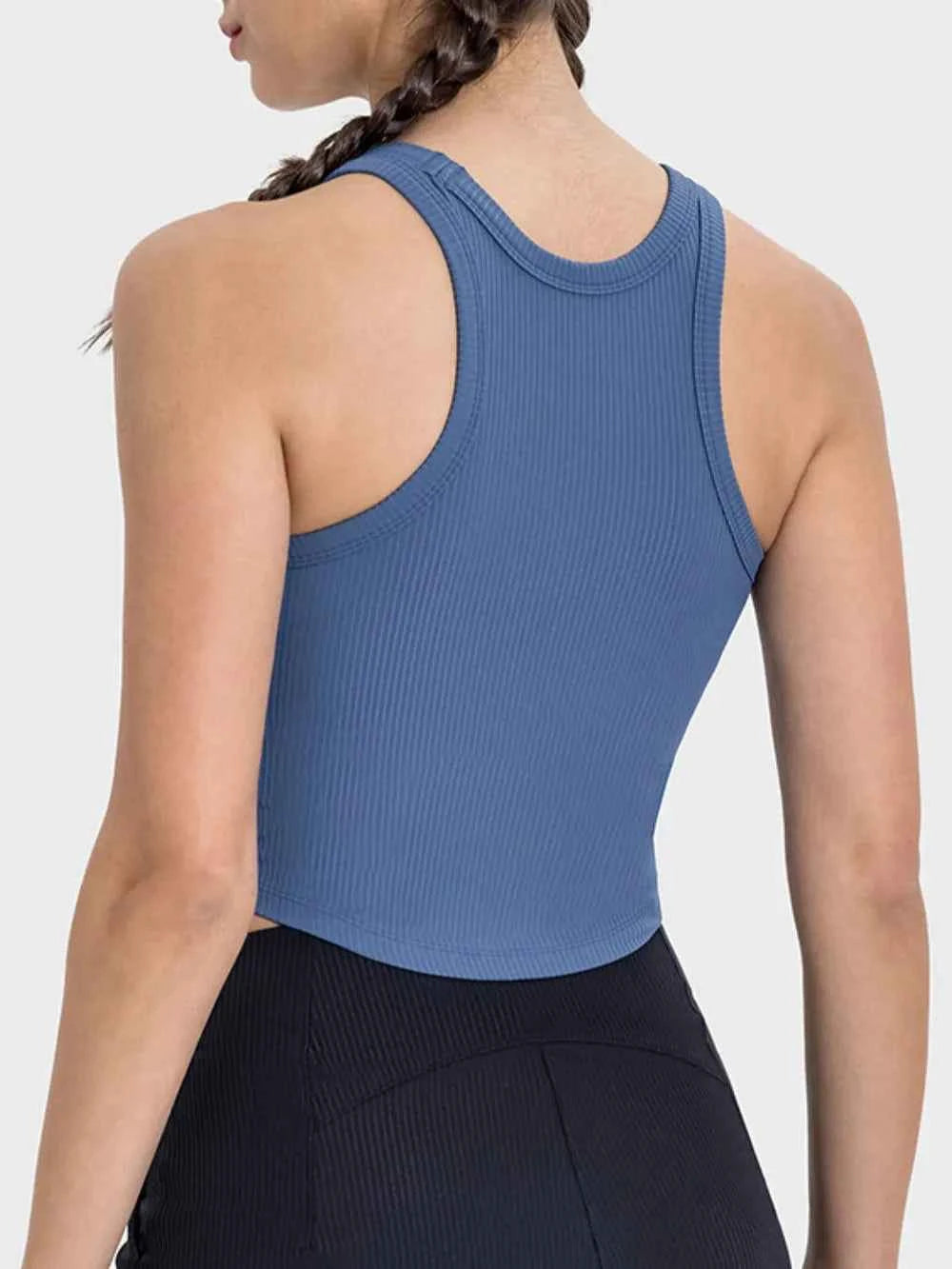 Round Neck Racerback Active Tank: Elevate Your Workout — view 2
