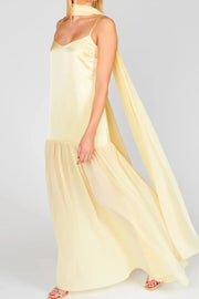 Adjustable Strap Maxi Cami Dress with Scarf — view 17
