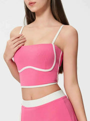 Contrast Trim Square Neck Active Cami - Stylish Comfort for Every Move — view 3