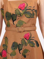 Floral Print Square Neck Midi Dress — view 3