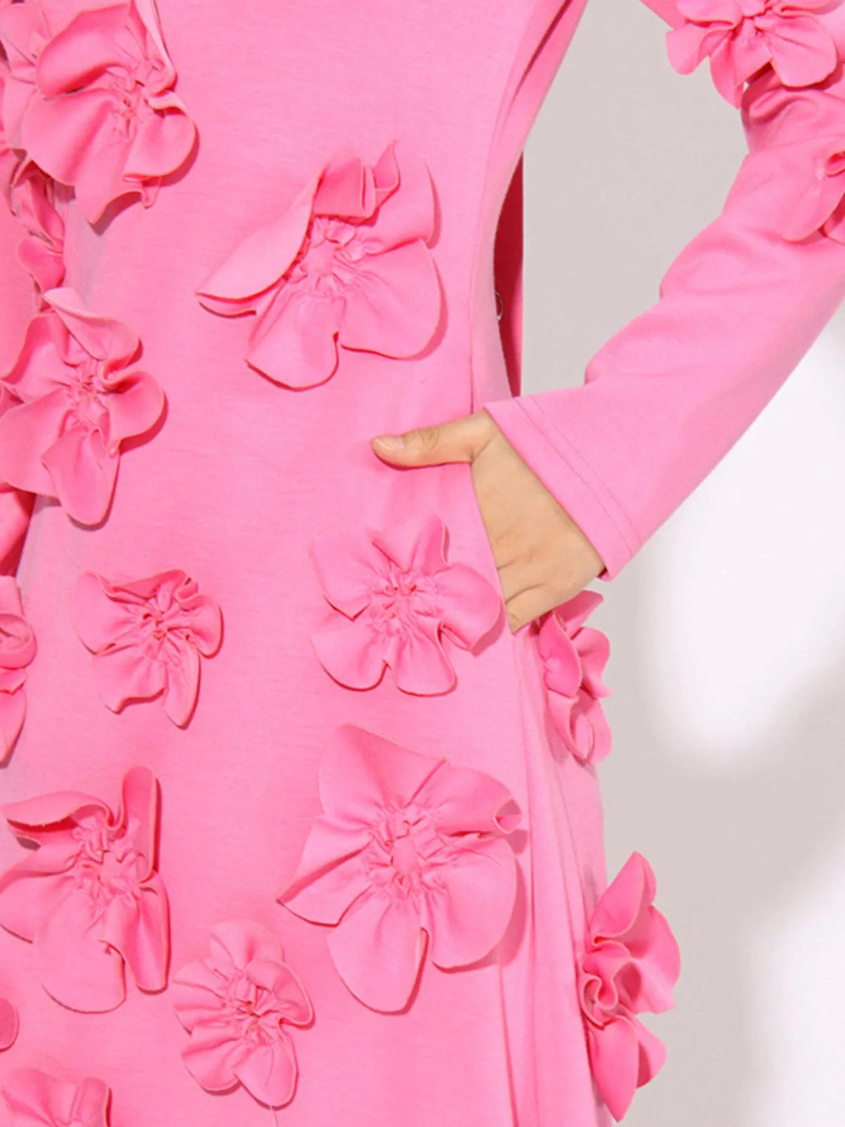 Floral Applique Long Sleeve Maxi Dress — view 7