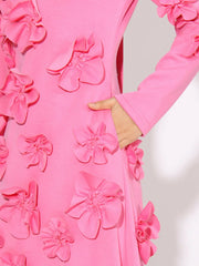 Floral Applique Long Sleeve Maxi Dress — view 7