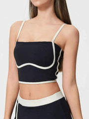 Contrast Trim Square Neck Active Cami - Stylish Comfort for Every Move — view 7