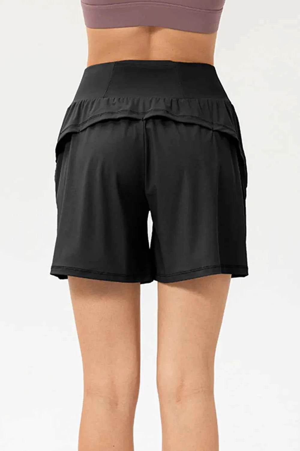 Pocketed Elastic Waist Active Shorts for Ultimate Comfort — view 10