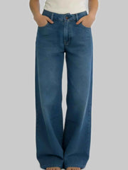 Wide Leg Washed Jeans - Effortless Style and Comfort — view 2