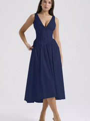 V-Neck Sleeveless Midi Dress — view 16