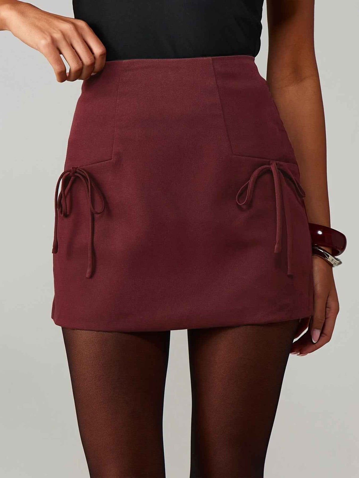 Tie-Side Mini Skirt — view 1