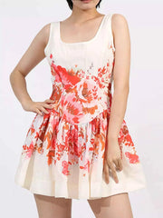 Floral Print Sleeveless A-Line Mini Dress — view 5