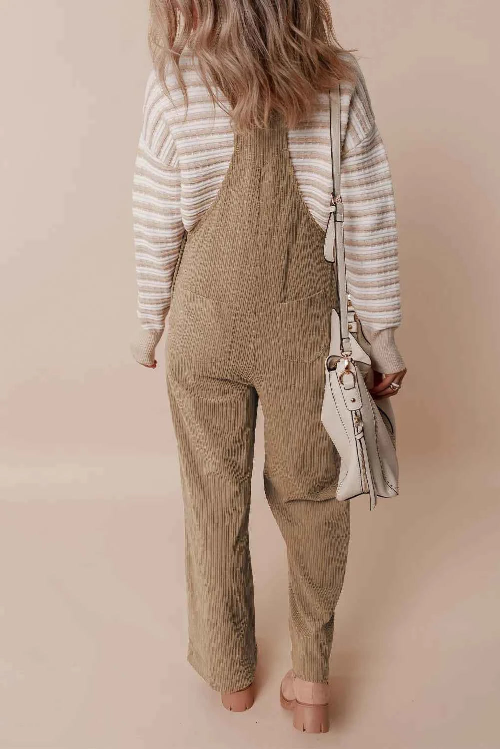 Square Neck Wide Strap Overalls — view 4