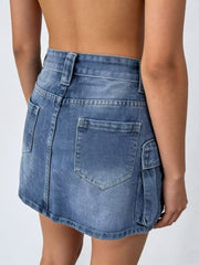 Washed Cargo Denim Skirt - Versatile Style Meets Comfort — view 15