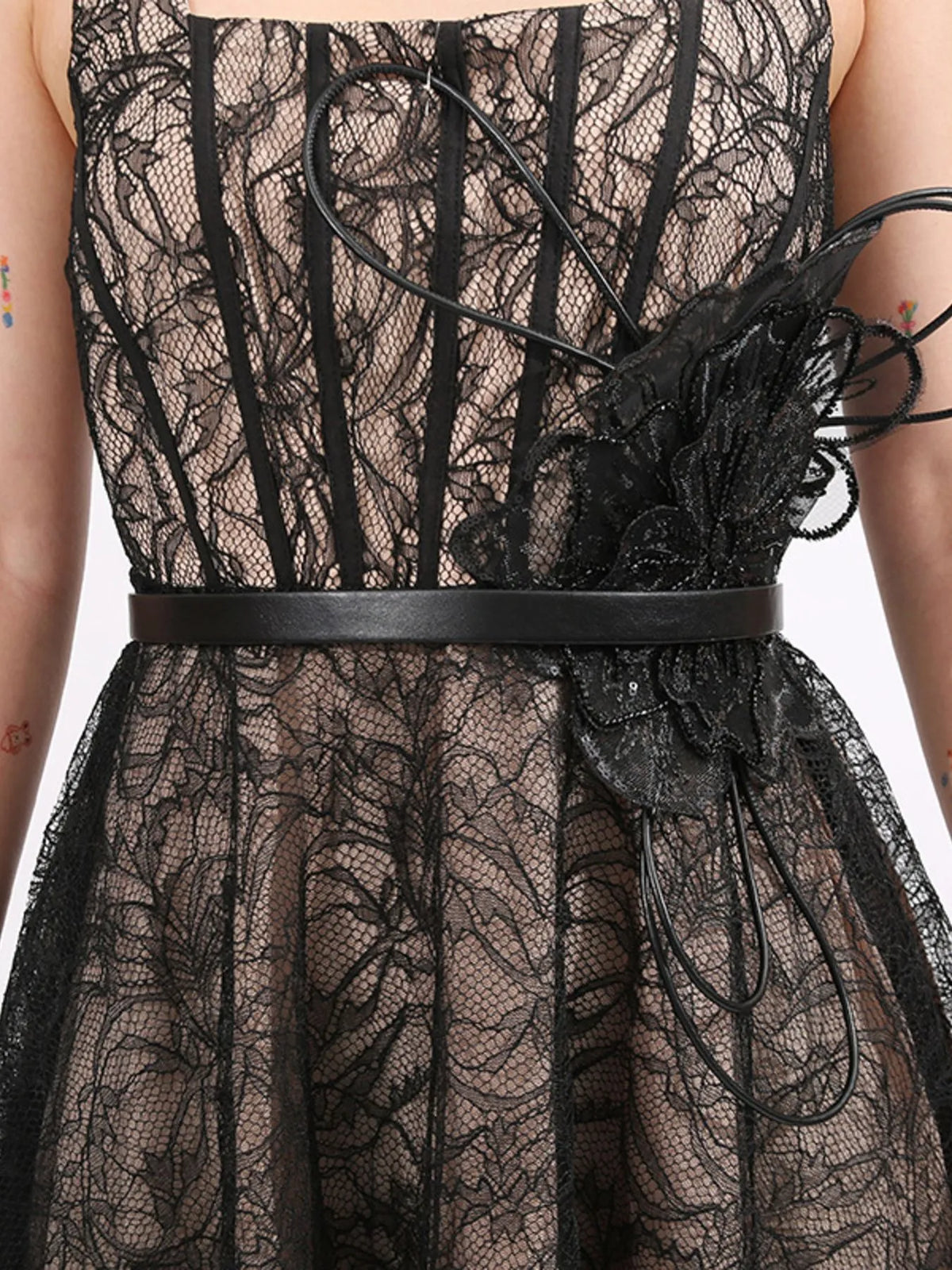 Lace Square Neck Midi Dress — view 6
