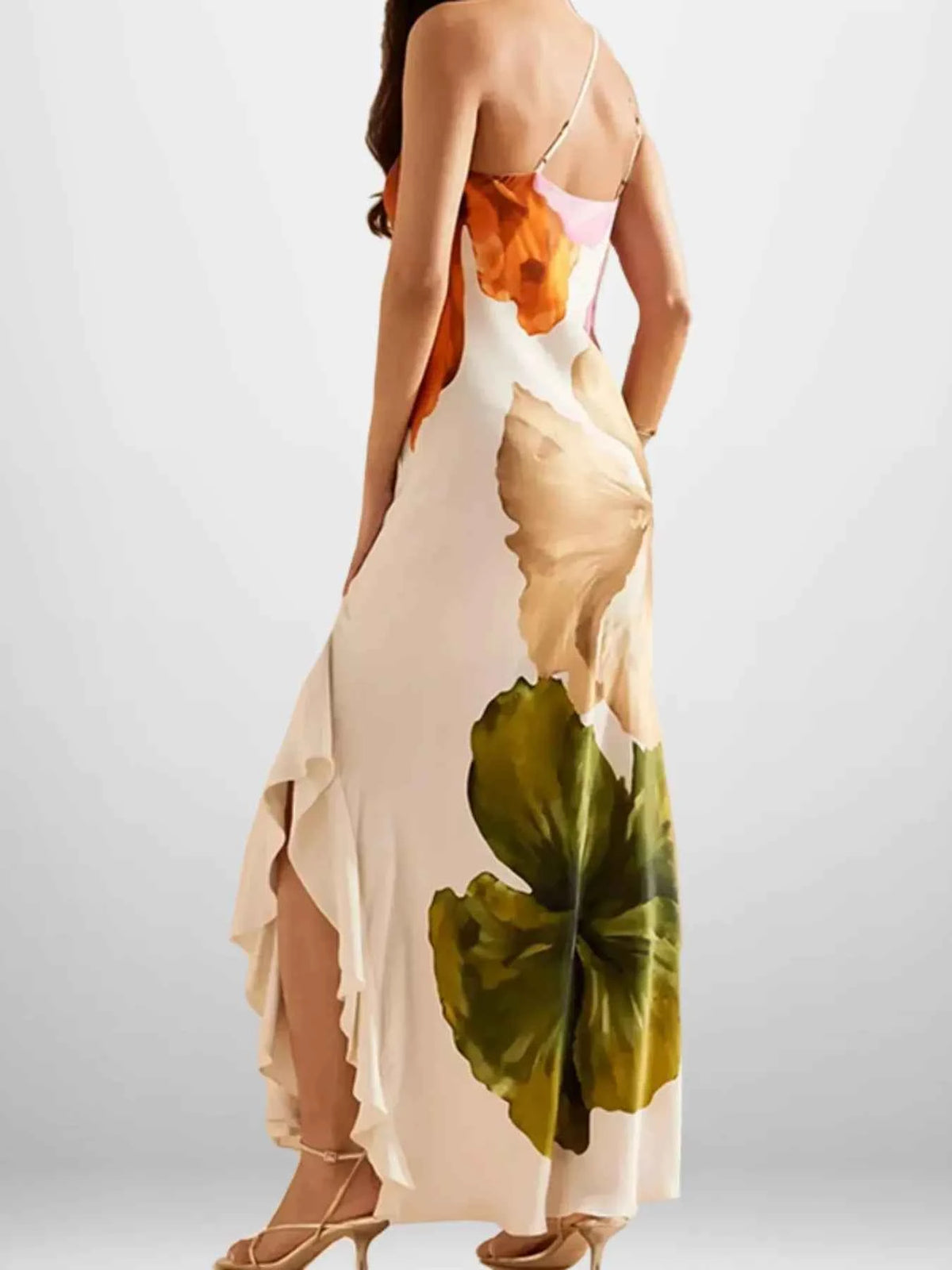 Floral Print One-Shoulder Maxi Dress — view 2