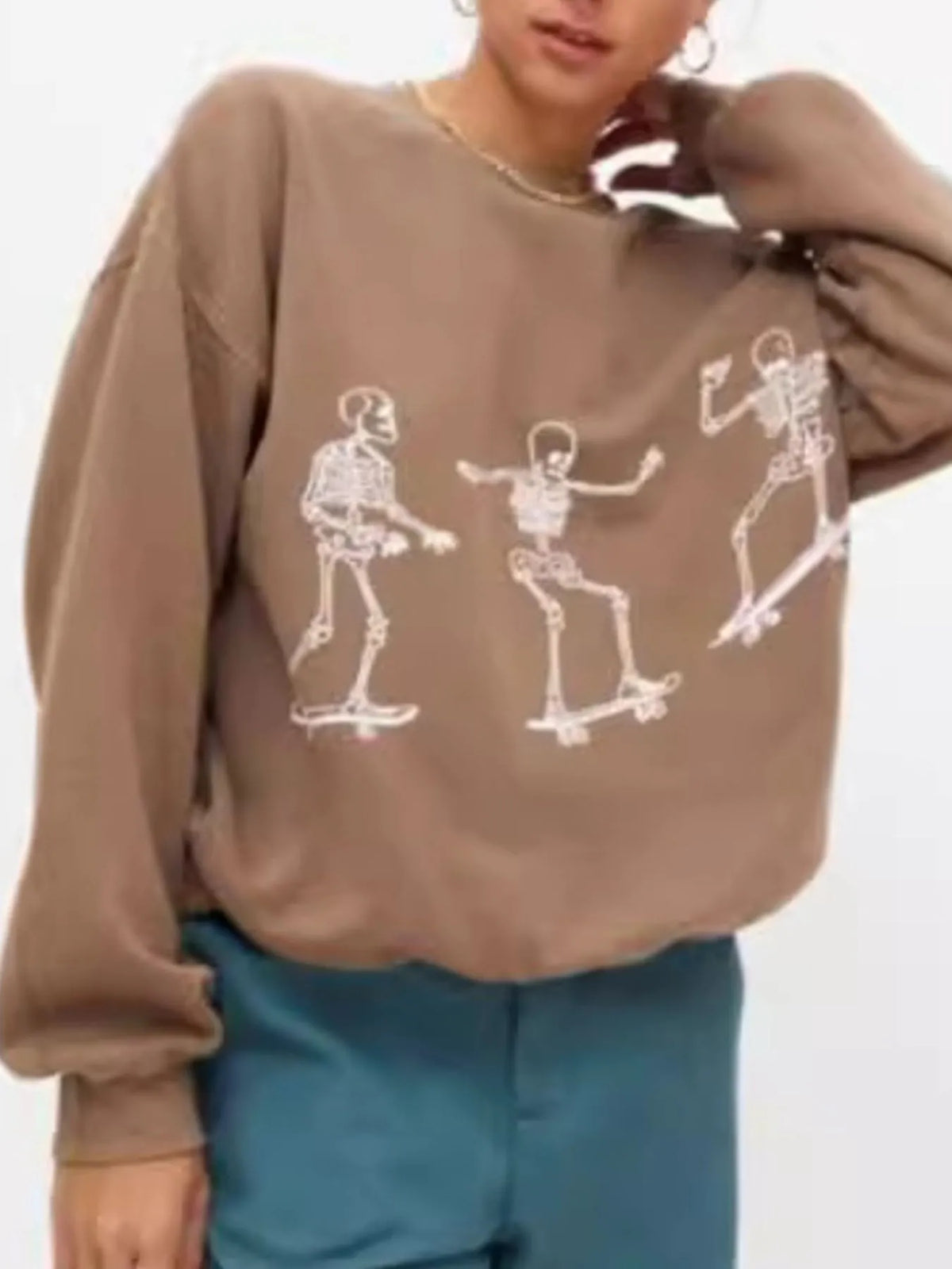 Skeleton Graphic Oversized Sweatshirt — view 12