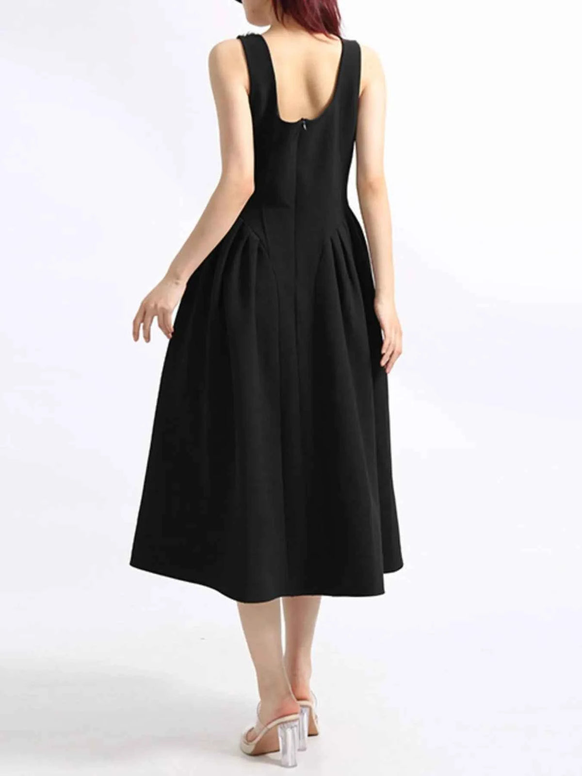 Flower Scoop Neck Sleeveless Dress — view 4
