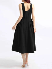 Flower Scoop Neck Sleeveless Dress — view 4