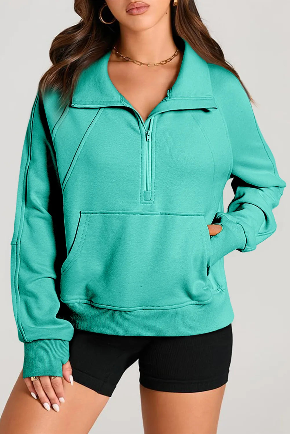 Half Zip Long Sleeve Sweatshirt — view 25