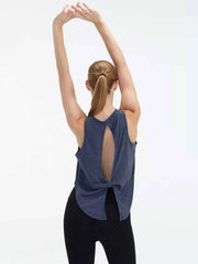 Cutout Back Round Neck Active Tank - Lightweight & Stylish Comfort — view 6