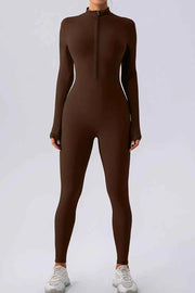 Half Zip Mock Neck Active Jumpsuit — view 1