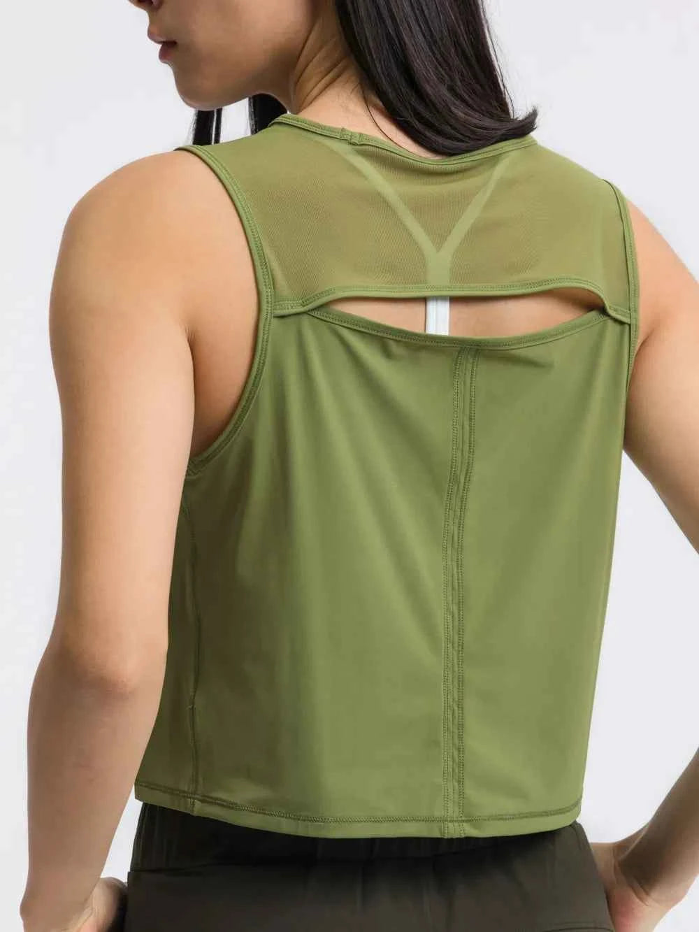 Round Neck Cropped Active Tank for Ultimate Comfort — view 20