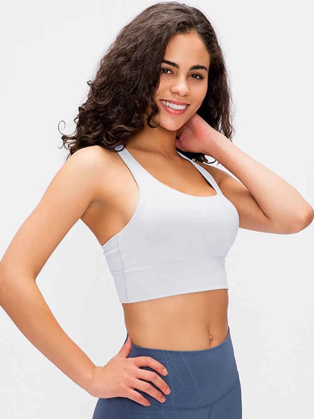 Millennia Crisscross Scoop Neck Active Tank — view 29