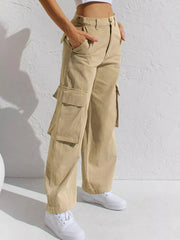 High-Waisted Wide Leg Cargo Jeans - Effortless Style & Comfort — view 15
