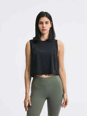 Round Neck Cropped Active Tank for Ultimate Comfort — view 23