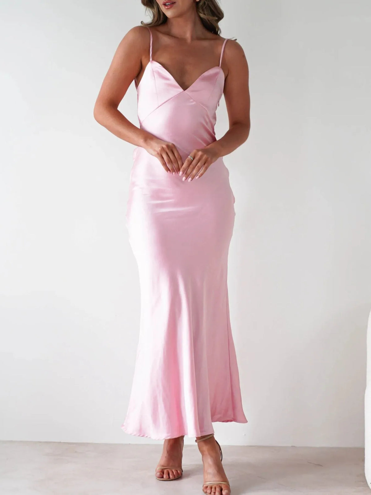 Satin Backless Cami Dress — view 18