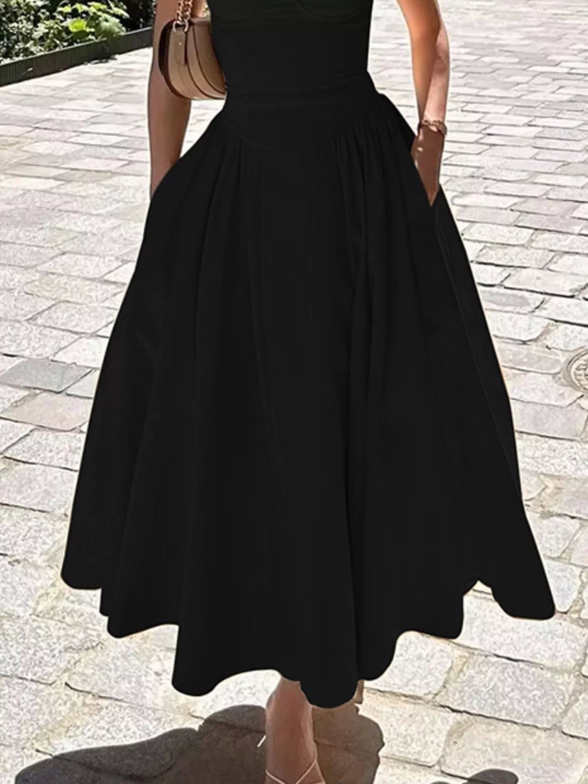 Sweetheart Neck Spaghetti Strap Midi Dress — view 21