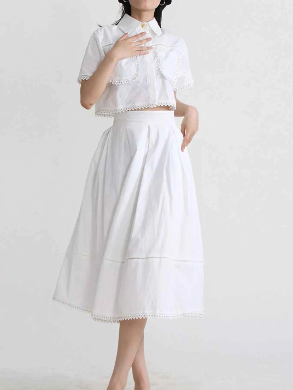 Chic Short Sleeve Set: Effortless Elegance for Every Occasion — view 2