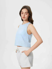 Round Neck Cropped Active Tank for Ultimate Comfort — view 26