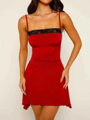 Lace Detail Backless Mini Cami Dress — view 1