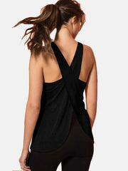 Crisscross Scoop Neck Active Tank - Your Perfect Workout Companion — view 4