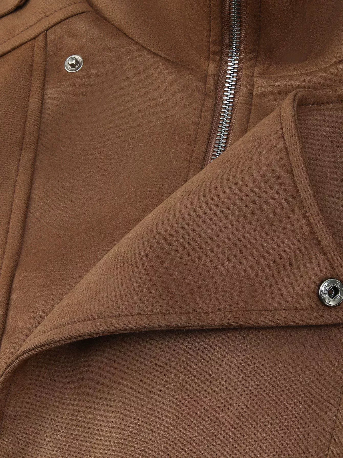 Asymmetrical Zipper Moto Jacket with Belt Detail — view 6