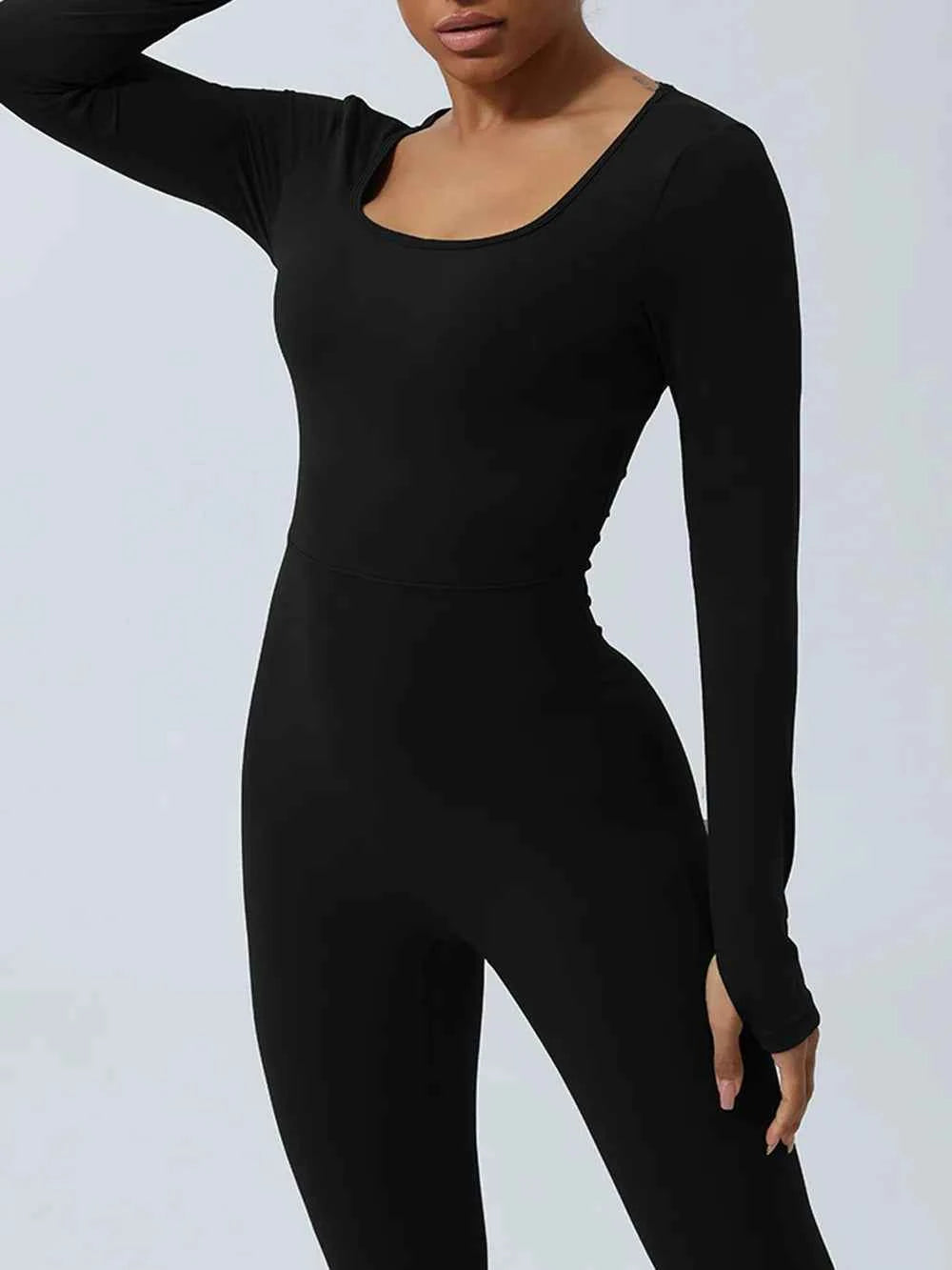 Twisted Backless Long Sleeve Jumpsuit — view 3