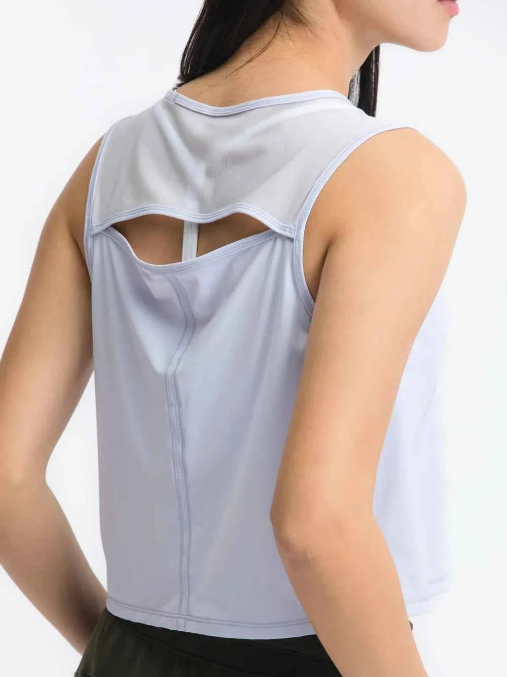 Round Neck Cropped Active Tank for Ultimate Comfort — view 36