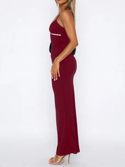 Lace Detail Slim Fit Bodycon Maxi Dress — view 9