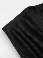 Deep V-Neck Ruched Sleeveless Romper — view 4