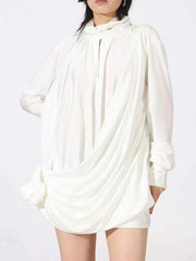 Ruched Long Sleeve Mini Dress — view 3