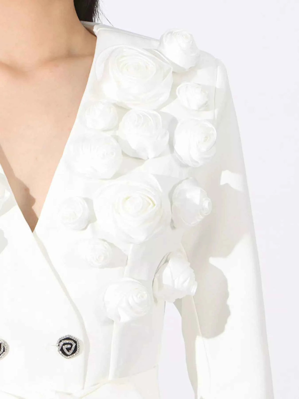 Flower Long Sleeve Blazer and Pants Set — view 3